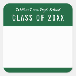 Pegatina Cuadrada Nombre de reunión de clase de clase de color edita