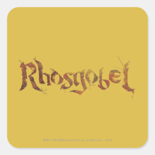 Pegatina Cuadrada Nombre de Rhosgobel