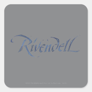 Pegatina Cuadrada Nombre de Rivendell texturizado