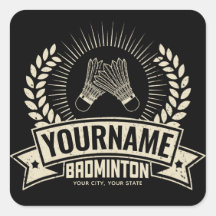 Nombre del jugador de Badminton personalizado Racq