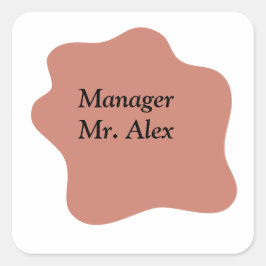 Pegatina Cuadrada Nombre del título