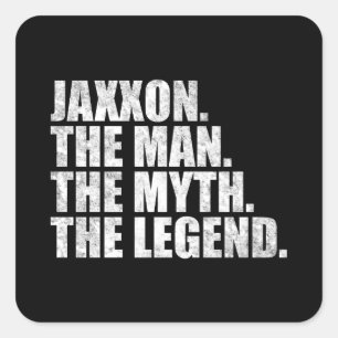 Pegatina Cuadrada Nombre Jaxxon, Jaxxon El Hombre El Mito La Leyenda