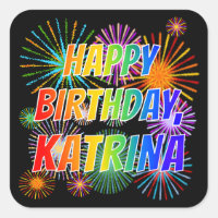 Nombre "KATRINA", Diversión "FELIZ CUMPLEAÑOS"