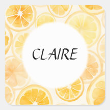 Nombre Naranjas blandos y patrón de acuarela de le