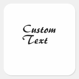 Pegatina Cuadrada Nombre personalizado Texto personalizado