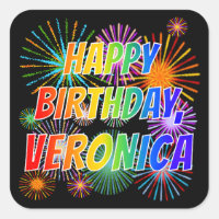 Nombre "VERONICA", divertido "CUMPLEAÑOS FELIZ"