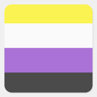 Pegatina Cuadrada NonBinary Flag