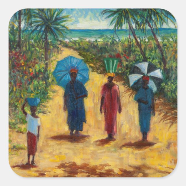 Pegatina Cuadrada Noon Stroll 2010 (Anverso)