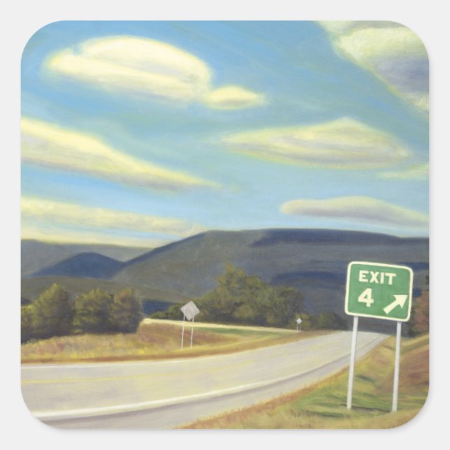 Pegatina Cuadrada Noonlight en Vermont (Anverso)