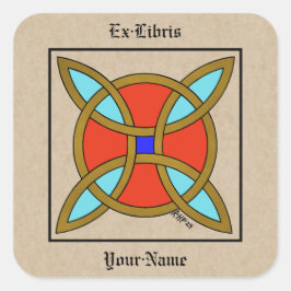 Pegatina Cuadrada Nordic Protection from Witchcraft Bookplate