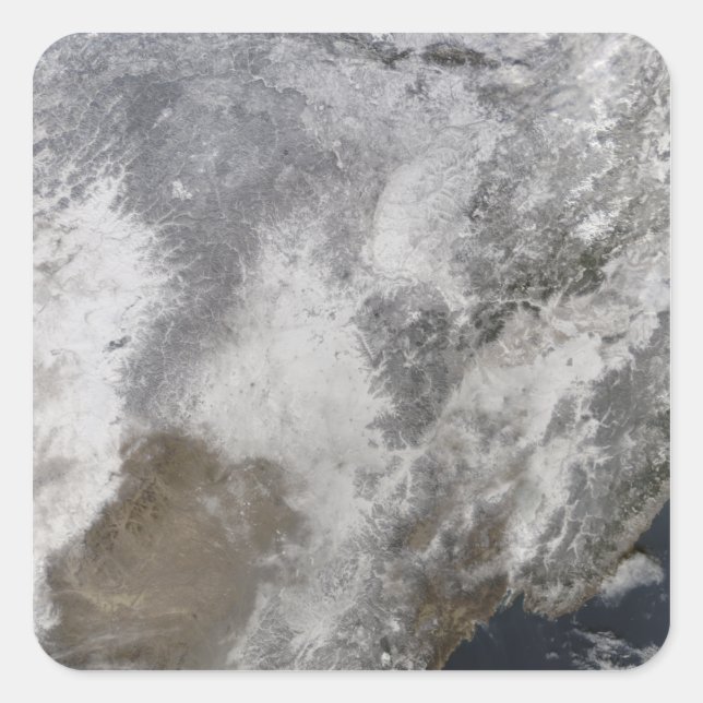 Pegatina Cuadrada Noreste de China (Anverso)