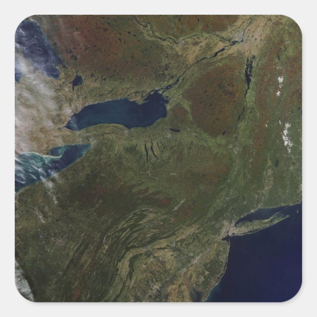 Pegatina Cuadrada Noreste de Estados Unidos (Anverso)