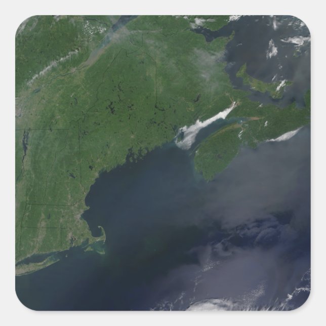 Pegatina Cuadrada Noreste de Estados Unidos y Canadá (Anverso)