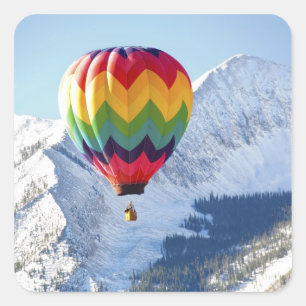 Pegatina Cuadrada Norte América, EE. UU., Colorado, Mt. Crested Butt