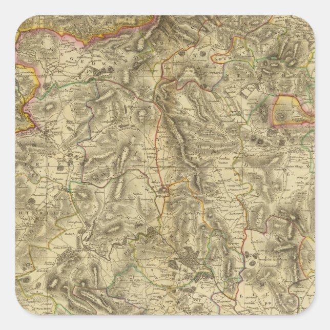 Pegatina Cuadrada Norte de Aberdeen, Banff (Anverso)