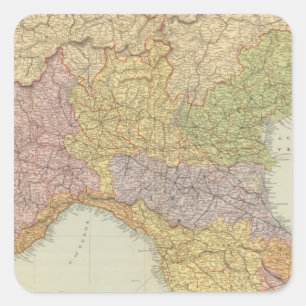 Pegatina Cuadrada Norte de Italia 2