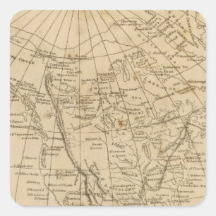 Pegatina Cuadrada Norteamérica 15