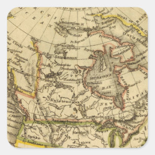 Pegatina Cuadrada Norteamérica 40