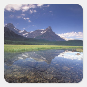 Pegatina Cuadrada Norteamérica, Canadá, Alberta, Banff Nacional 3