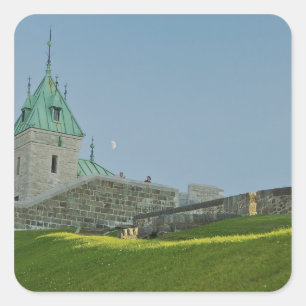 Pegatina Cuadrada Norteamérica, Canadá, Quebec, Ciudad Vieja de Queb