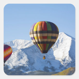 Pegatina Cuadrada Norteamérica, Estados Unidos, Colorado, Monte Cre