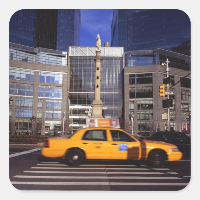 Pegatina Cuadrada Norteamérica, Estados Unidos, Nueva York, Nueva Yo (Anverso)