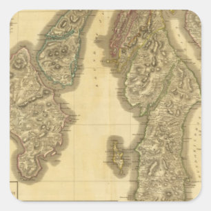 Pegatina Cuadrada North Argyllshire 2