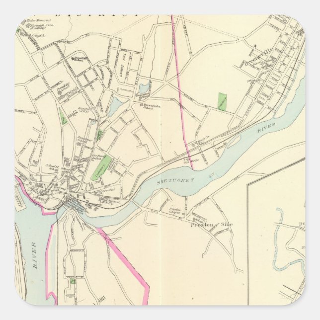 Pegatina Cuadrada Norwich (Anverso)