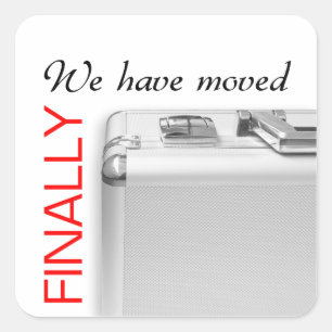 Pegatina Cuadrada Nos hemos mudado