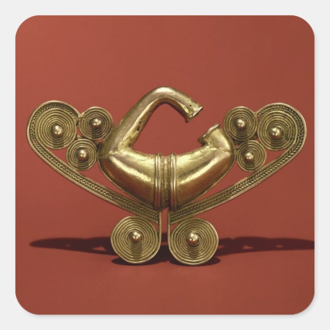 Pegatina Cuadrada Nose Ornament, Cultura Tairona (Anverso)