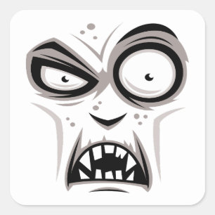 Pegatina Cuadrada Nosferatu Vampire Face