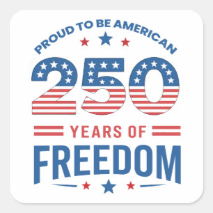 Pegatina Cuadrada Nosotros el pueblo USA 250 aniversario