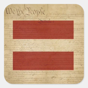 Pegatina Cuadrada Nosotros TODA LA gente = IGUALDAD