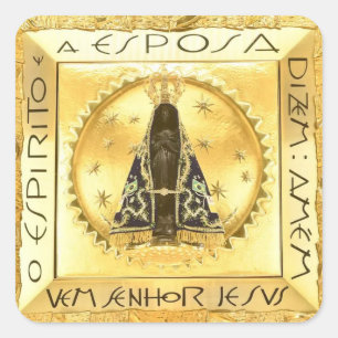 Pegatina Cuadrada Nossa Senhora da Conceição Aparecida
