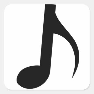 Pegatina Cuadrada Nota musical de Quaver