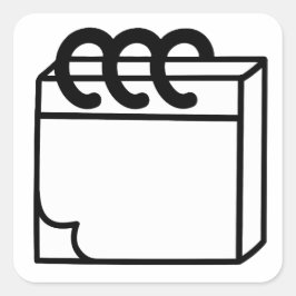 Pegatina Cuadrada Notas del planificador