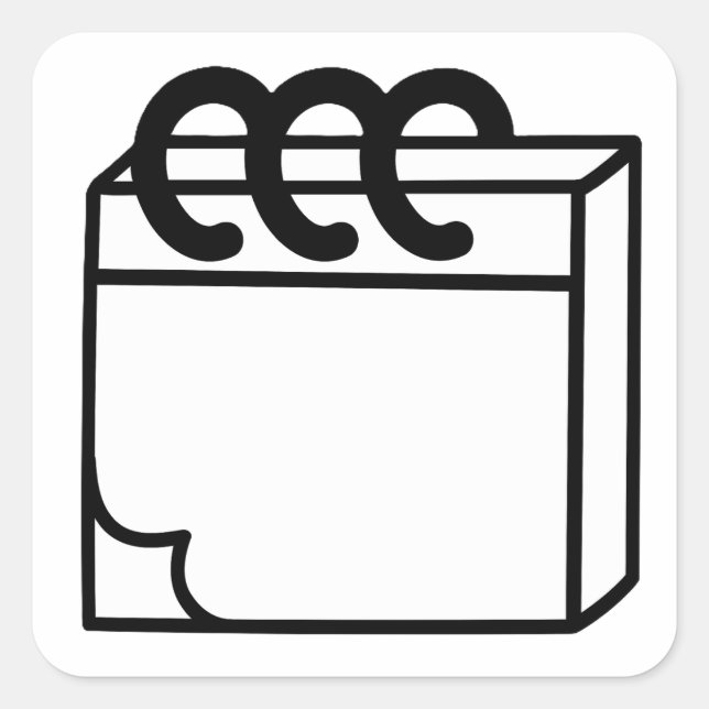 Pegatina Cuadrada Notas del planificador (Anverso)