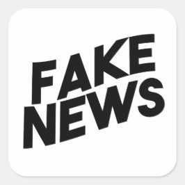Pegatina Cuadrada Noticias falsas a la moda Post Truth