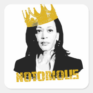Pegatina Cuadrada Notorio Kamala Harris
