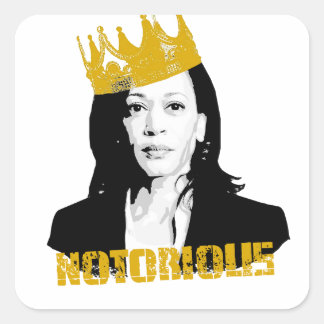 Pegatina Cuadrada Notorio Kamala Harris