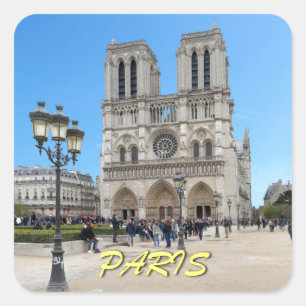 Pegatina Cuadrada Notre Dame PARIS