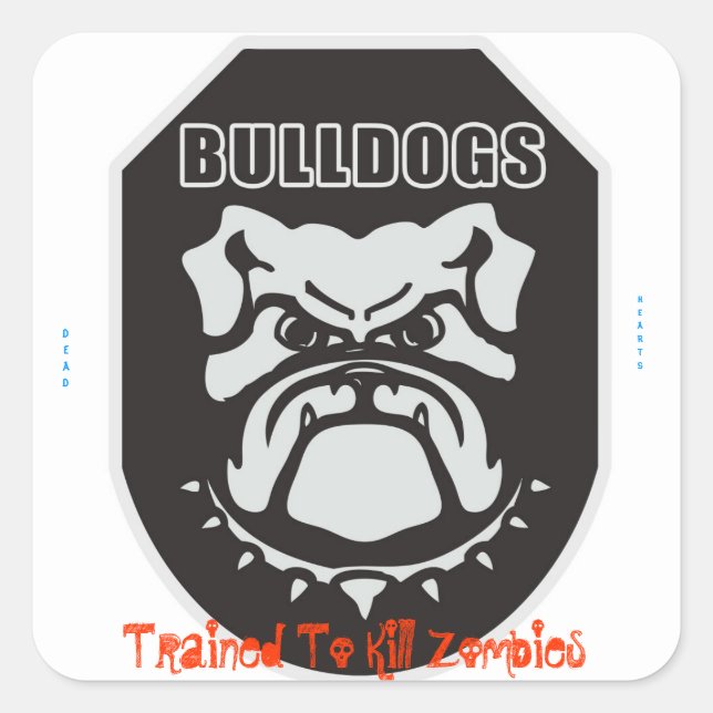 Pegatina Cuadrada Novelas de corazones muertos (Anverso)