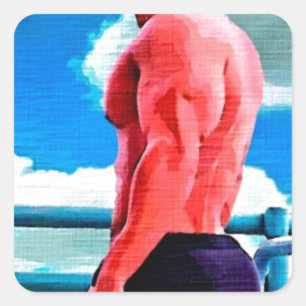 Pegatina Cuadrada Nube 9 Hunk