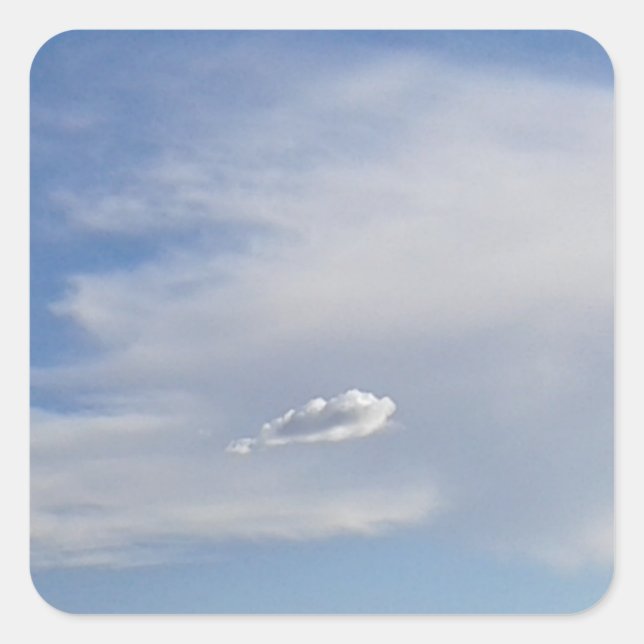 Pegatina Cuadrada Nube Y Nube (Anverso)