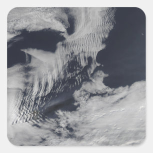 Pegatina Cuadrada Nubes con forma de ola naval en el océano Índico m