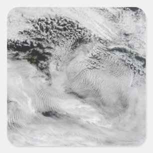 Pegatina Cuadrada Nubes onduladas en forma de ola