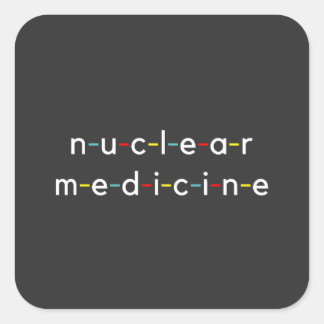 Pegatina Cuadrada Nucleología de la medicina nuclear Radiología dive