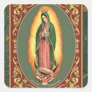 Pegatina Cuadrada nuestra dama de guadalupe