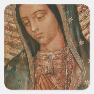 Pegatina Cuadrada nuestra dama de guadalupe