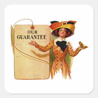 Pegatina Cuadrada Nuestra garantía
